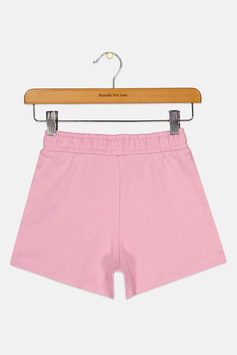 guppy Toddlers Girl Solid Basic Shorts, Pink - Image 2